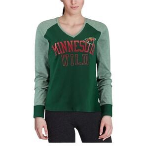 Adidas Minnesota Wild Green NHL Long Sleeve Tee Size‎ Medium